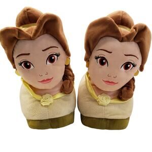 Disney Belle Slippers Disney Princess Happy Feet Plush Slippers Size Small Girls